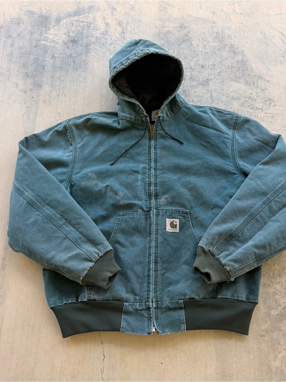 Vintage J06 HTG Carhartt Black Quilted Jacket XL